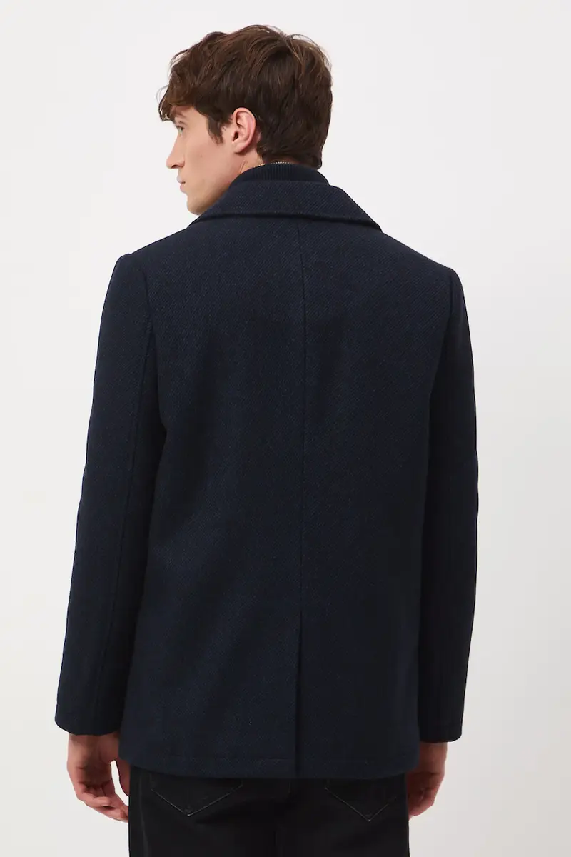 cappotto in lana Blu navy miniatura 3