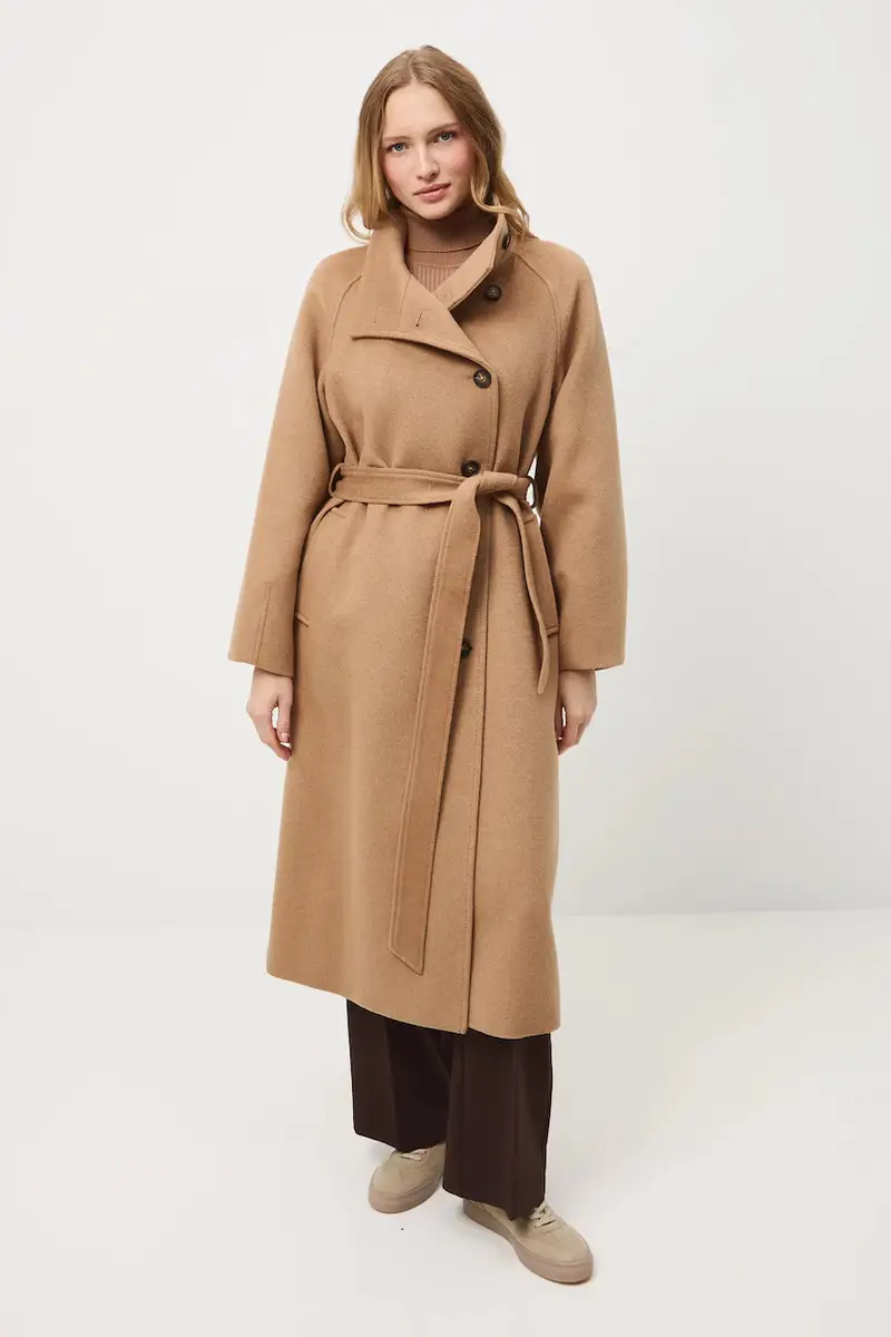 cappotto in lana donna colore beige miniatura 3