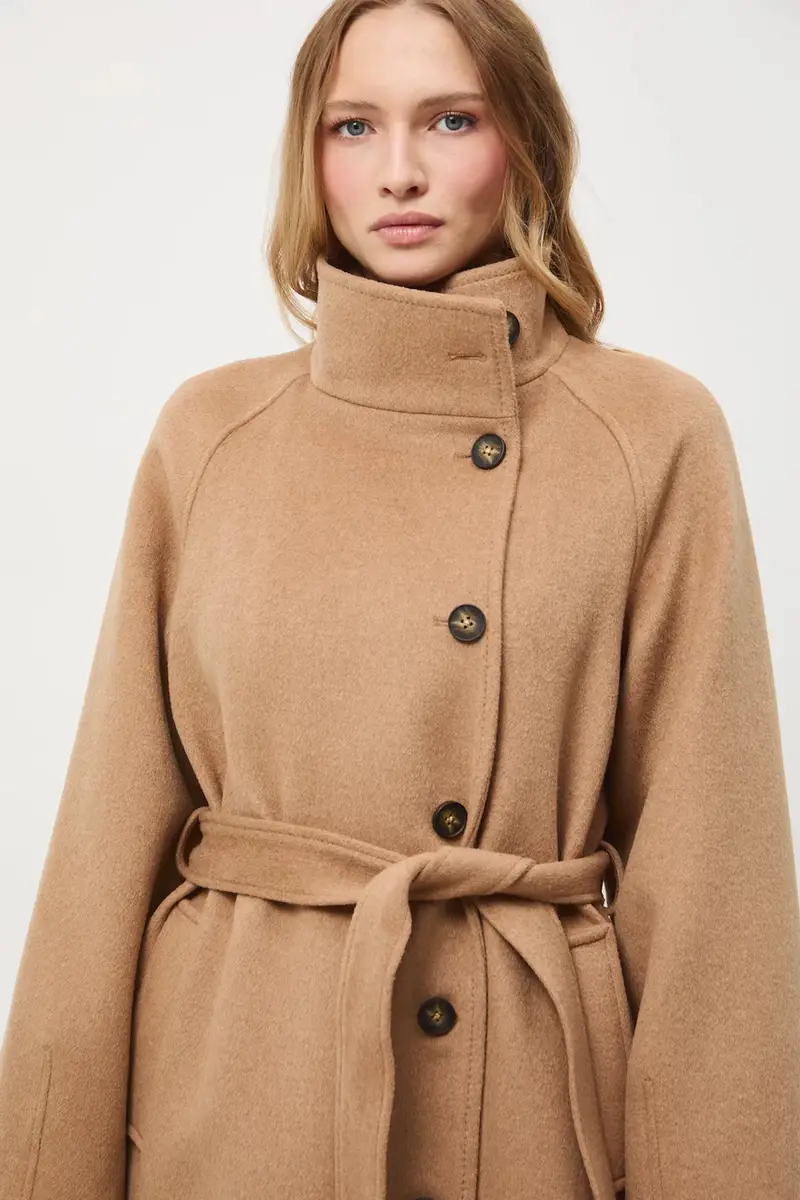 cappotto in lana donna colore beige miniatura 5