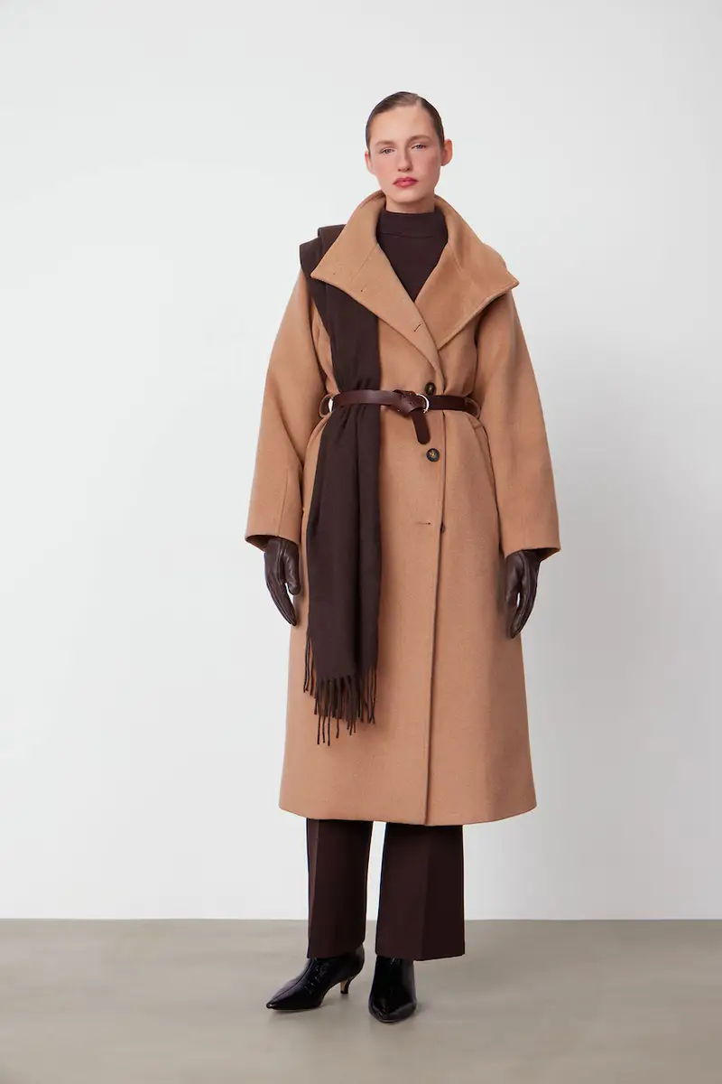 cappotto in lana donna colore beige