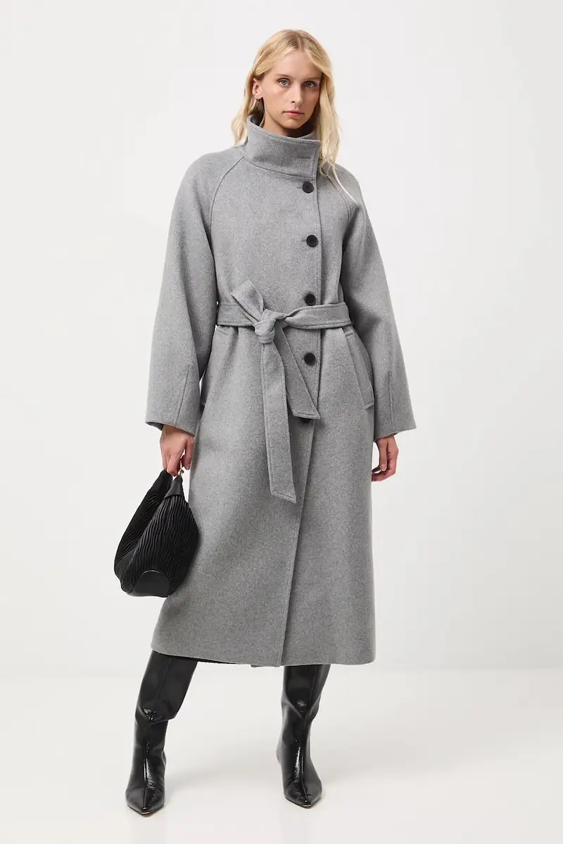 cappotto in lana donna colore grigio miniatura 2