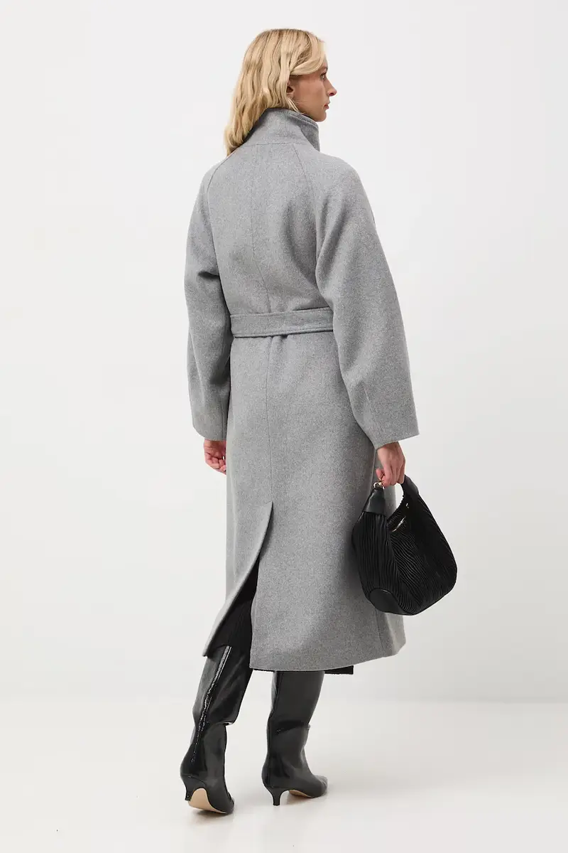 cappotto in lana donna colore grigio miniatura 3