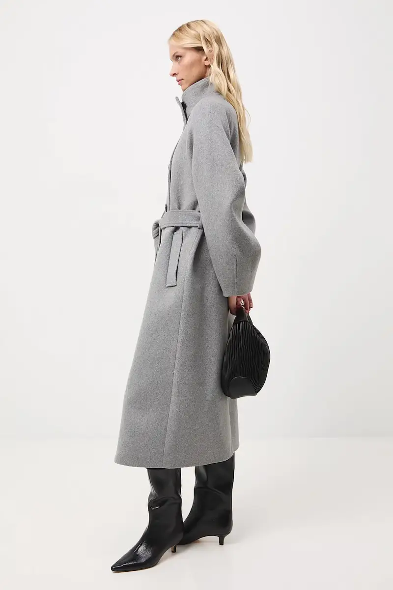 cappotto in lana donna colore grigio miniatura 5