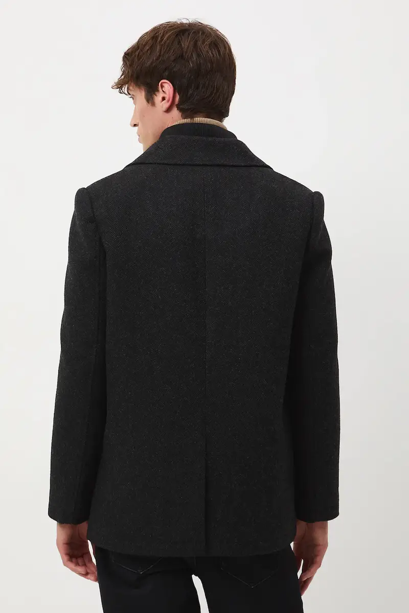 cappotto in lana uomo colore nero miniatura 3