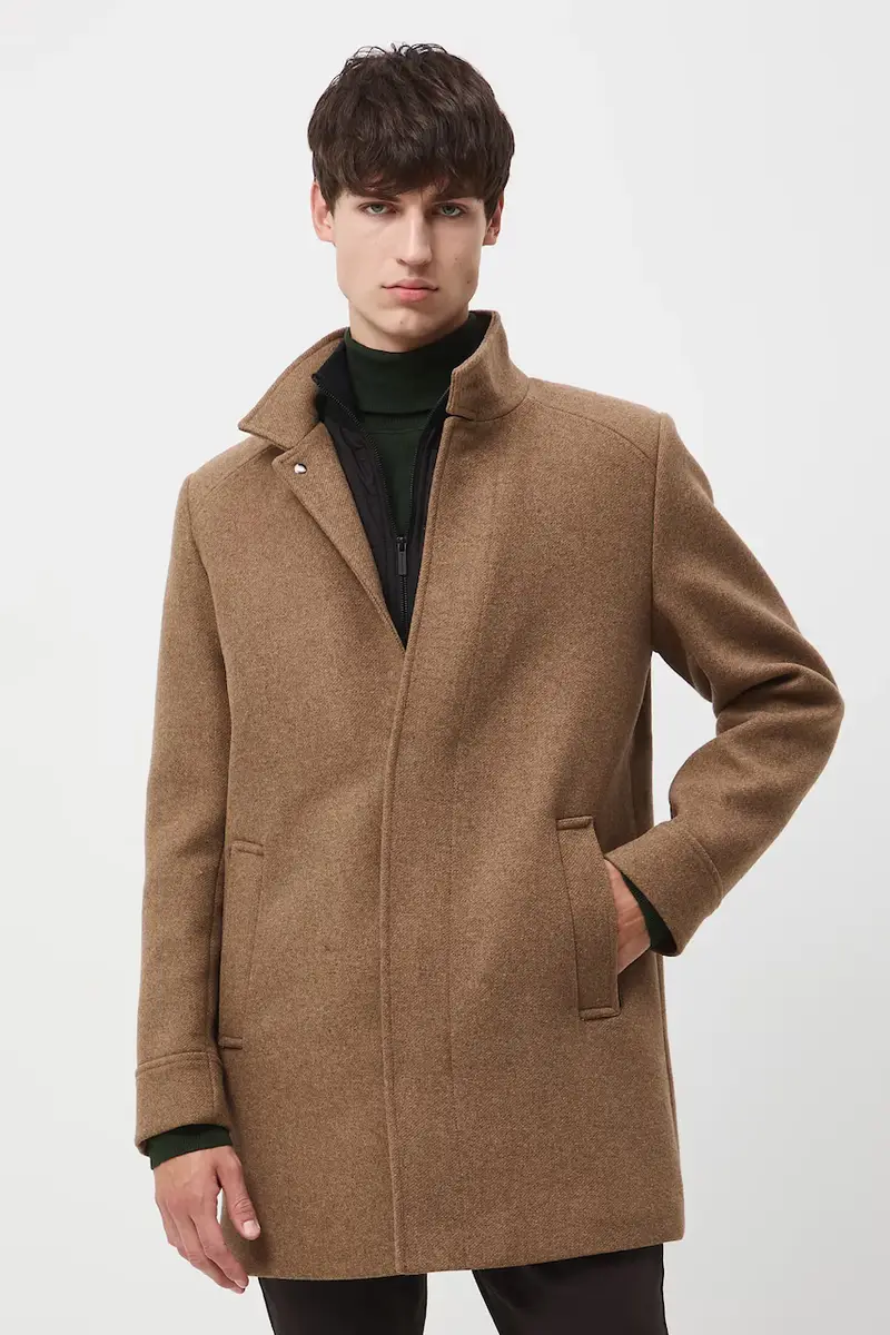 cappotto uomo colore marrone miniatura 2