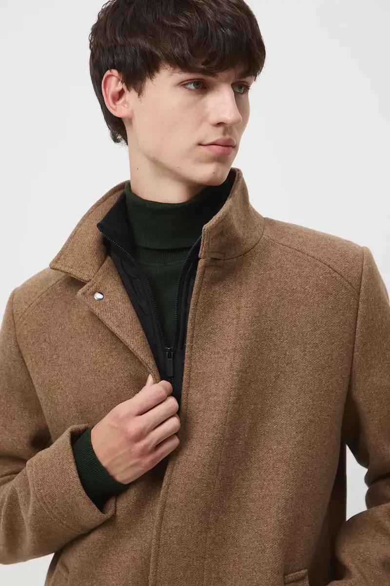 cappotto uomo colore marrone miniatura 4