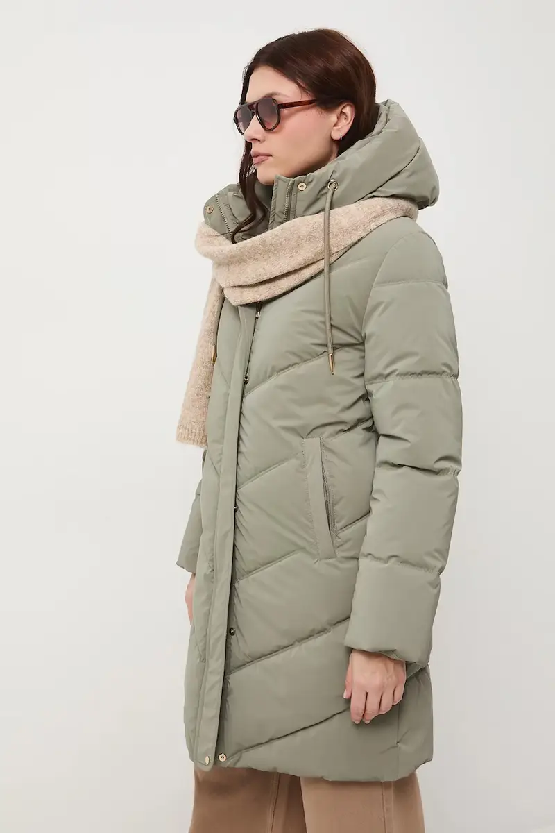 Medicine Cappotto verde donna in tessuto tecnico miniatura 2