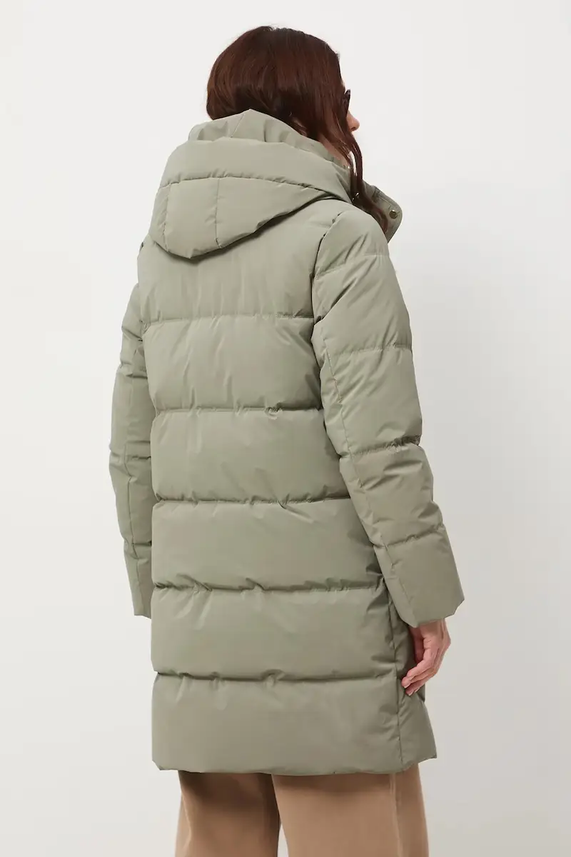 Medicine Cappotto verde donna in tessuto tecnico miniatura 3