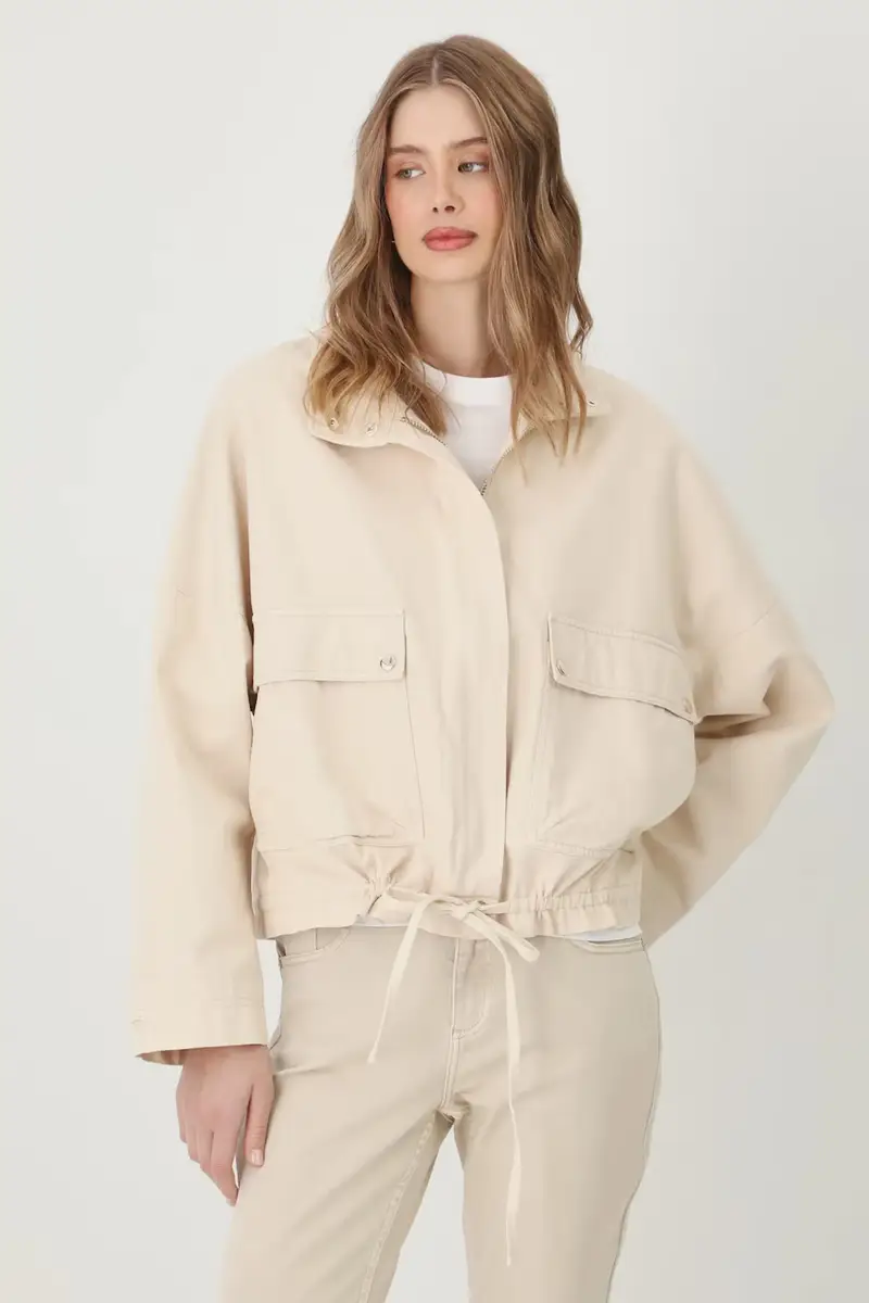 donna colore beige miniatura 4