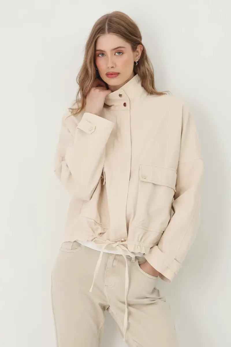 donna colore beige miniatura 5