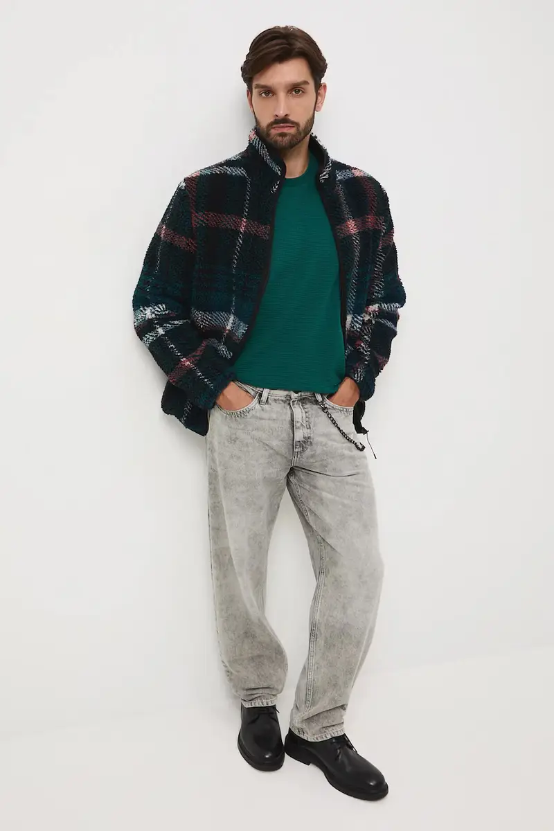 felpa in pile uomo Multicolore miniatura 2