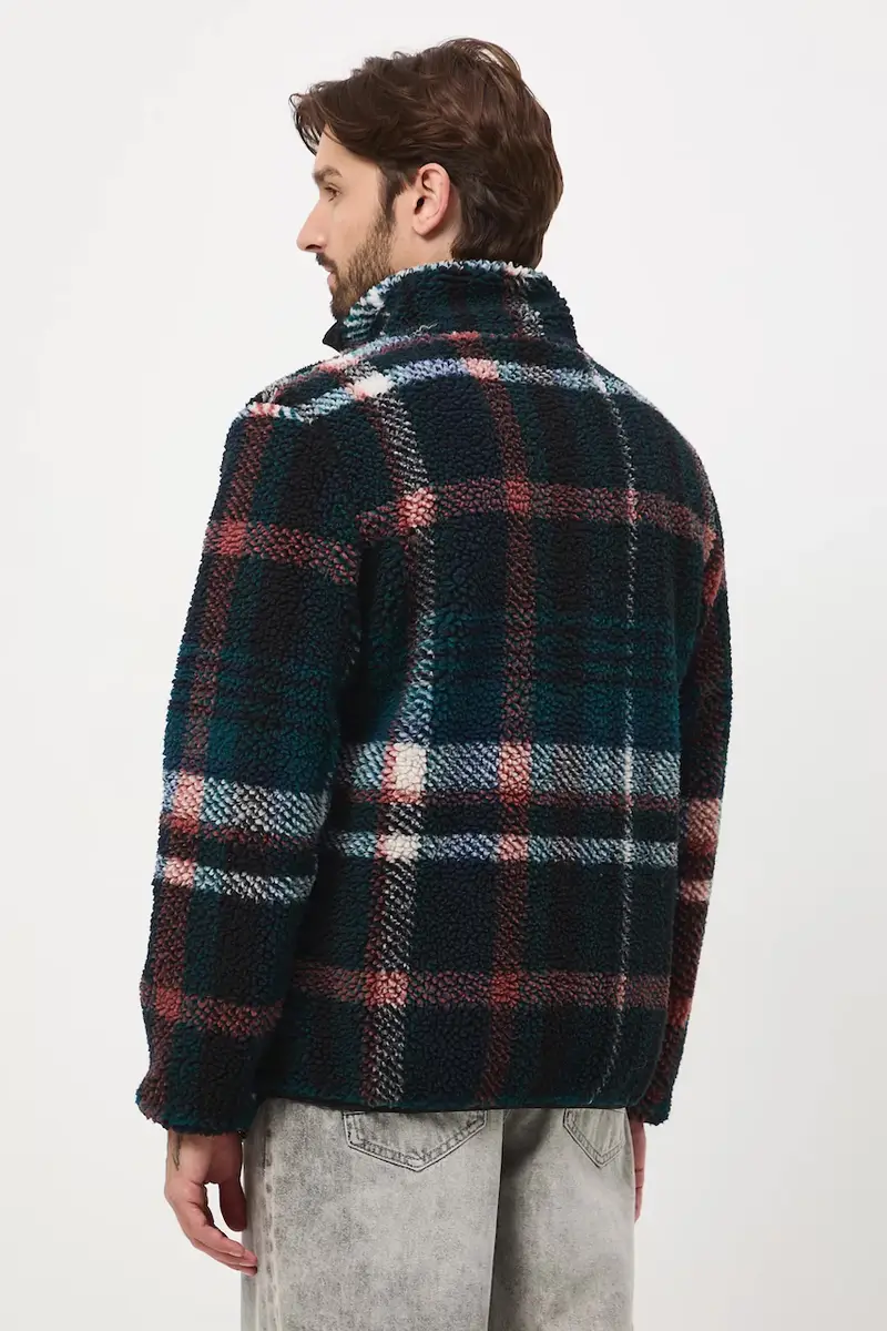 felpa in pile uomo Multicolore miniatura 3