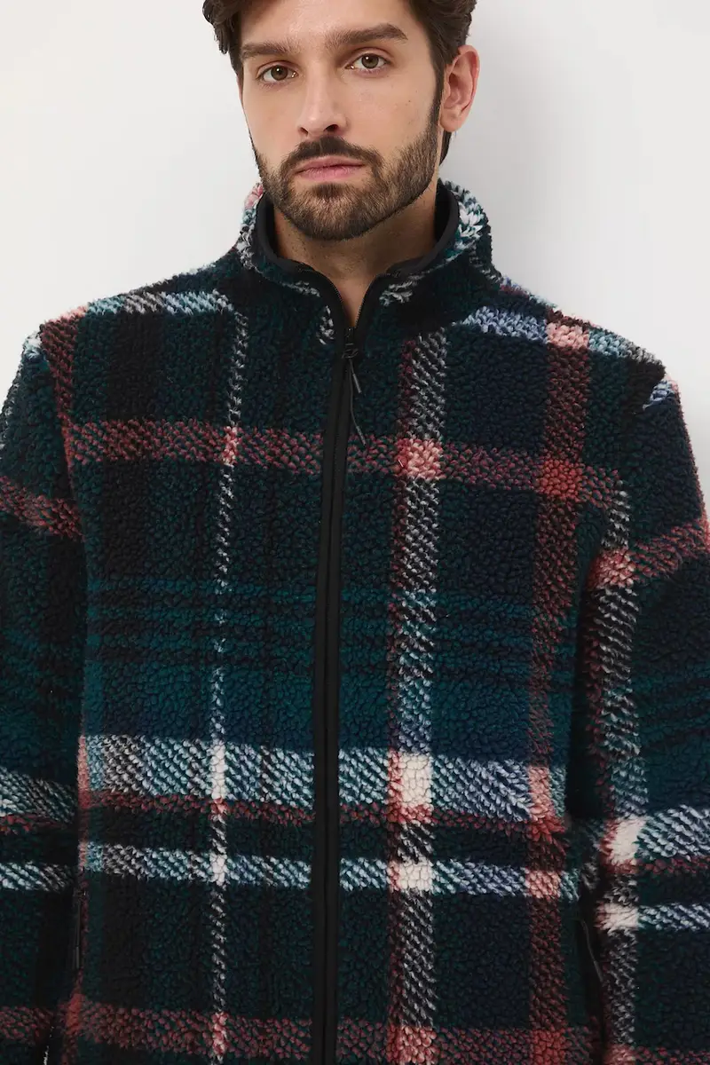 felpa in pile uomo Multicolore miniatura 4