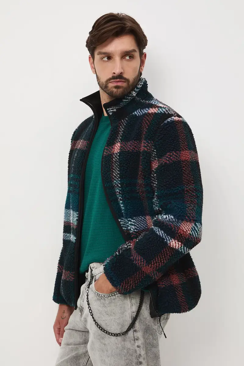 felpa in pile uomo Multicolore