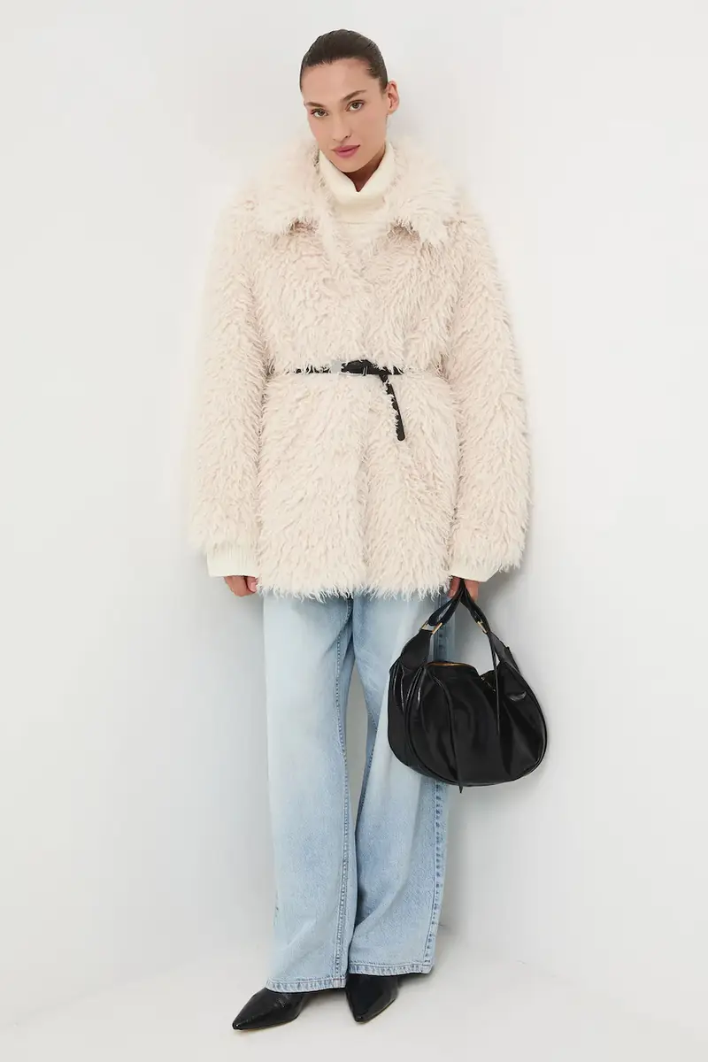 Medicine Giacca beige oversize in pelliccia sintetica miniatura 2