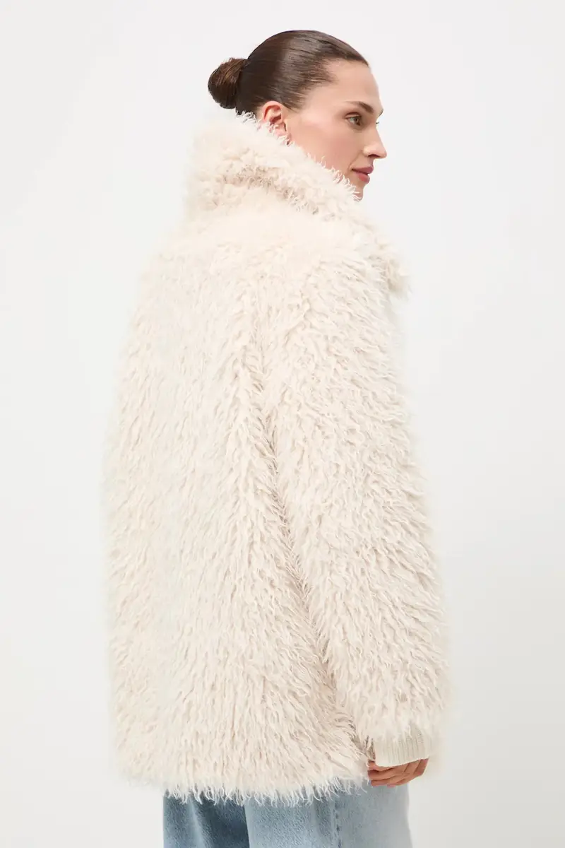 Medicine Giacca beige oversize in pelliccia sintetica miniatura 4