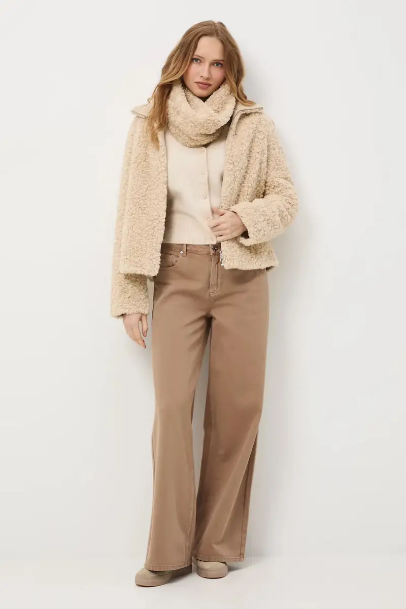 Medicine Giacca beige in pelliccia sintetica per donna miniatura 2