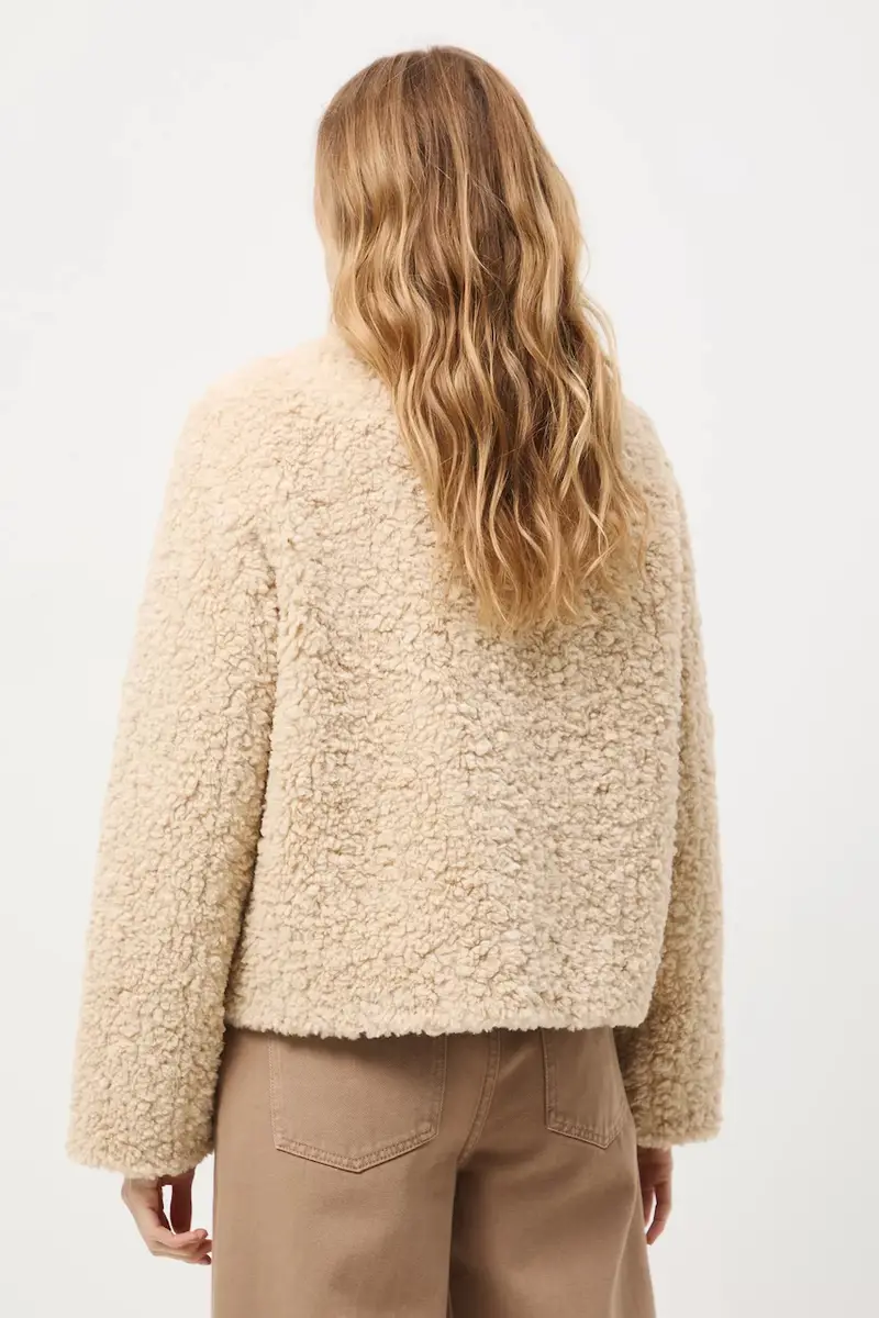 Medicine Giacca beige in pelliccia sintetica per donna miniatura 3