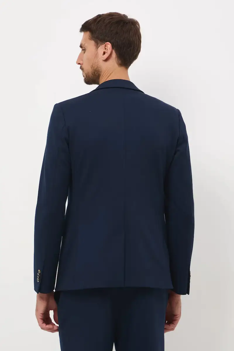 Medicine Maglia blu navy slim fit per uomo miniatura 3