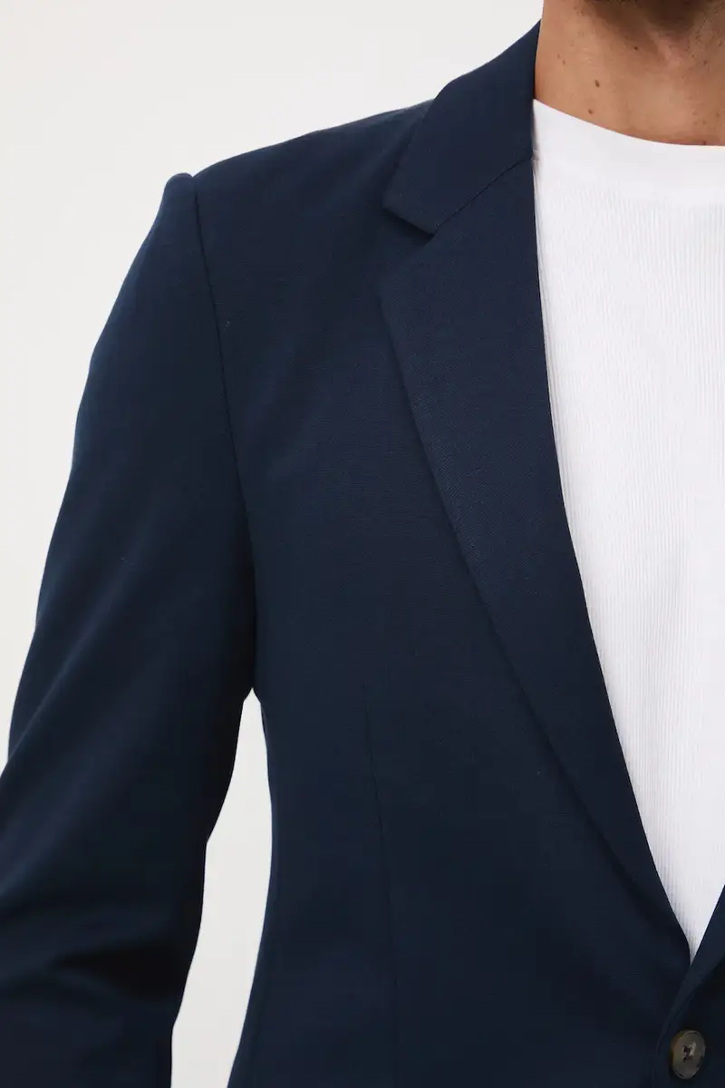 Medicine Maglia blu navy slim fit per uomo miniatura 4