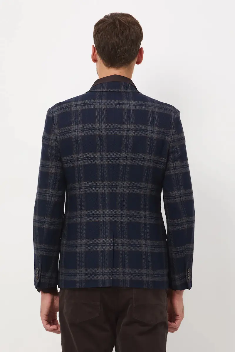 Medicine Giacca blu navy slim fit miniatura 3