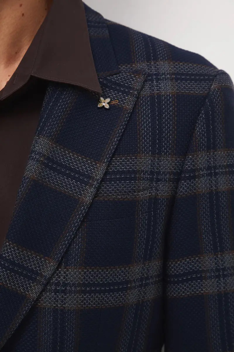 Medicine Giacca blu navy slim fit miniatura 5