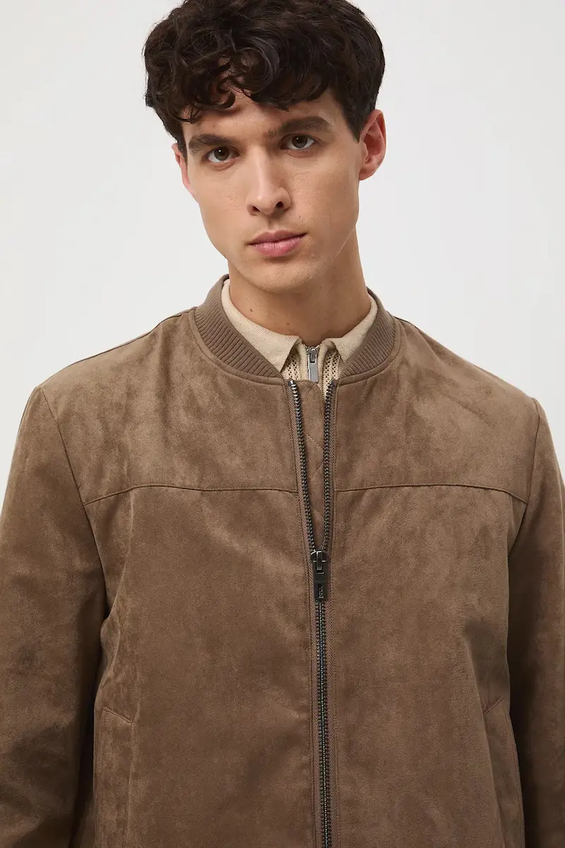 giacca bomber colore beige miniatura 4