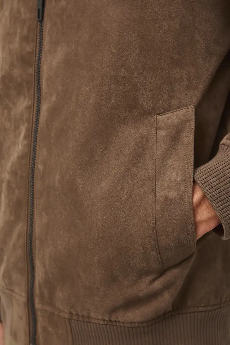 giacca bomber colore beige miniatura 5