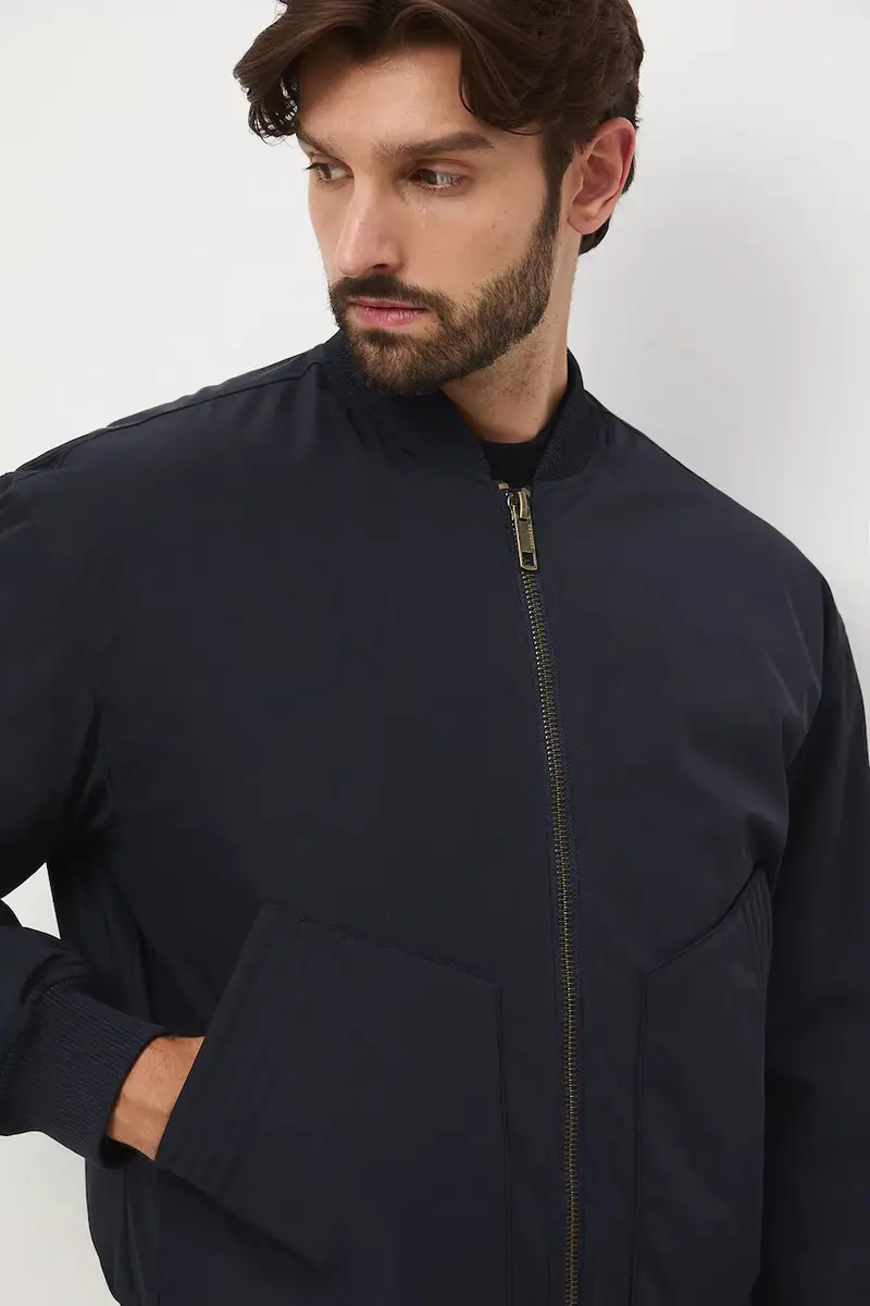 giacca bomber colore blu navy miniatura 4