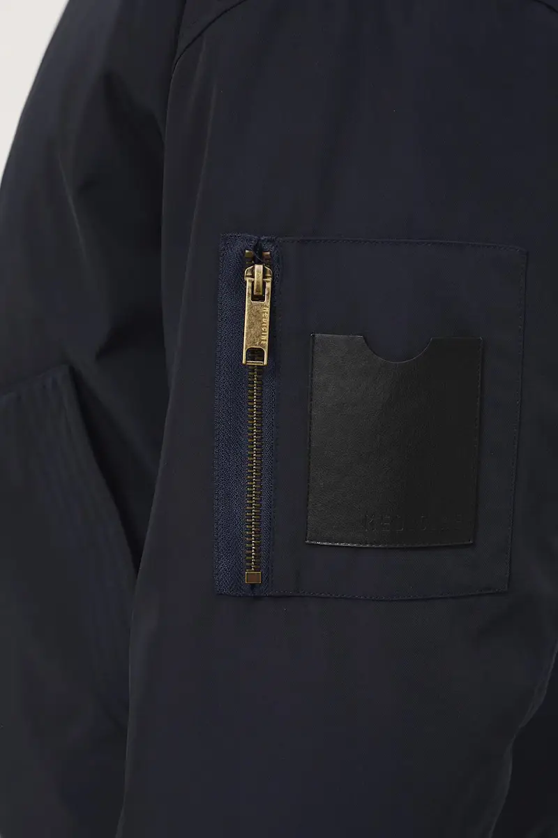 giacca bomber colore blu navy miniatura 5