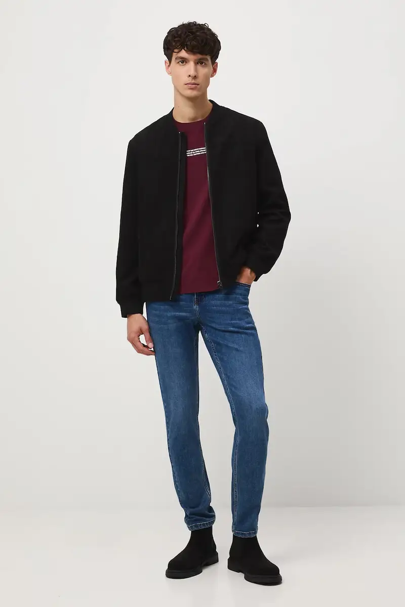 giacca bomber colore nero miniatura 2