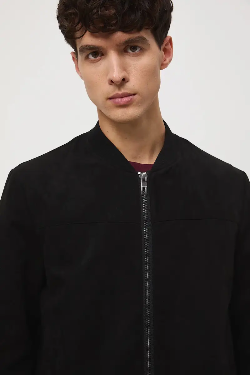 giacca bomber colore nero miniatura 4