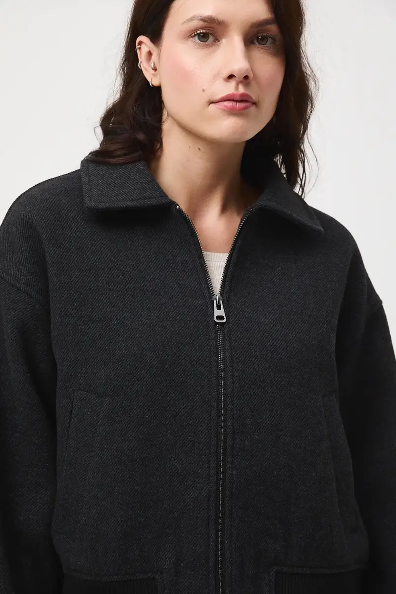 giacca bomber donna colore grigio miniatura 5