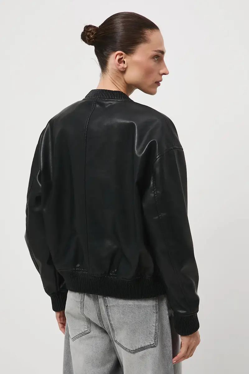 giacca bomber donna colore nero miniatura 4