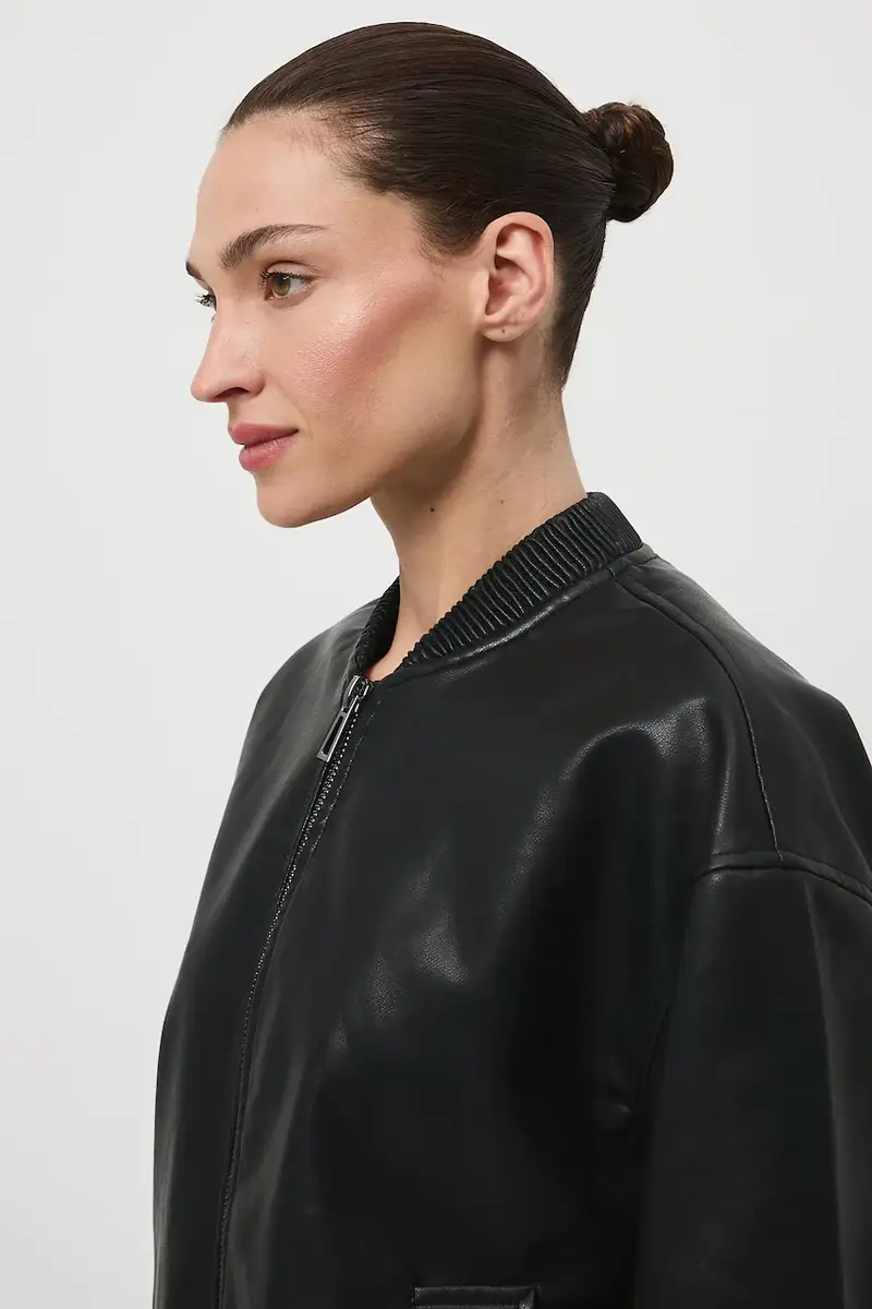 giacca bomber donna colore nero miniatura 5