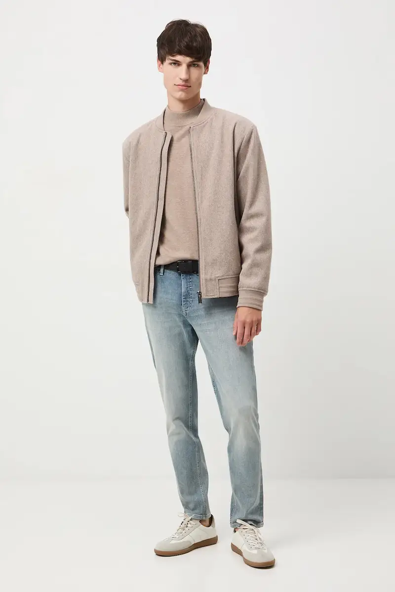 giacca bomber uomo colore beige