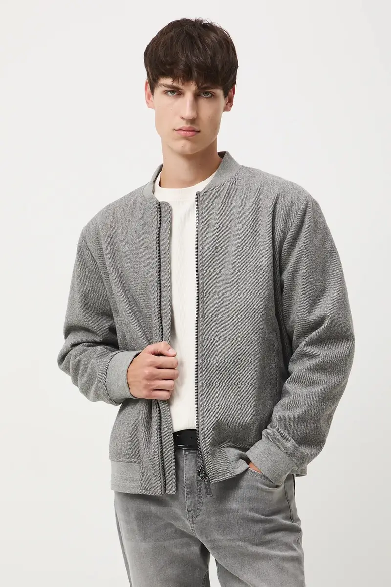 giacca bomber uomo colore grigio miniatura 2