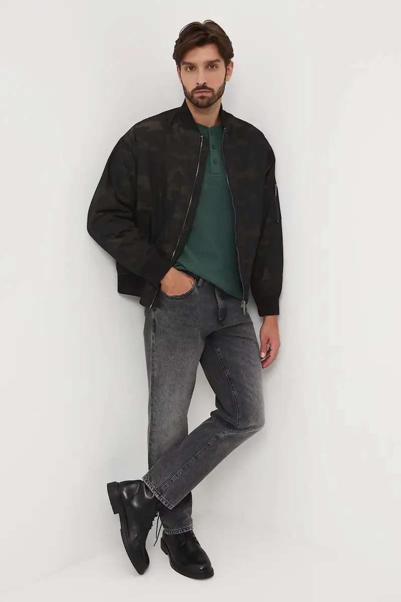 giacca bomber uomo colore nero miniatura 2