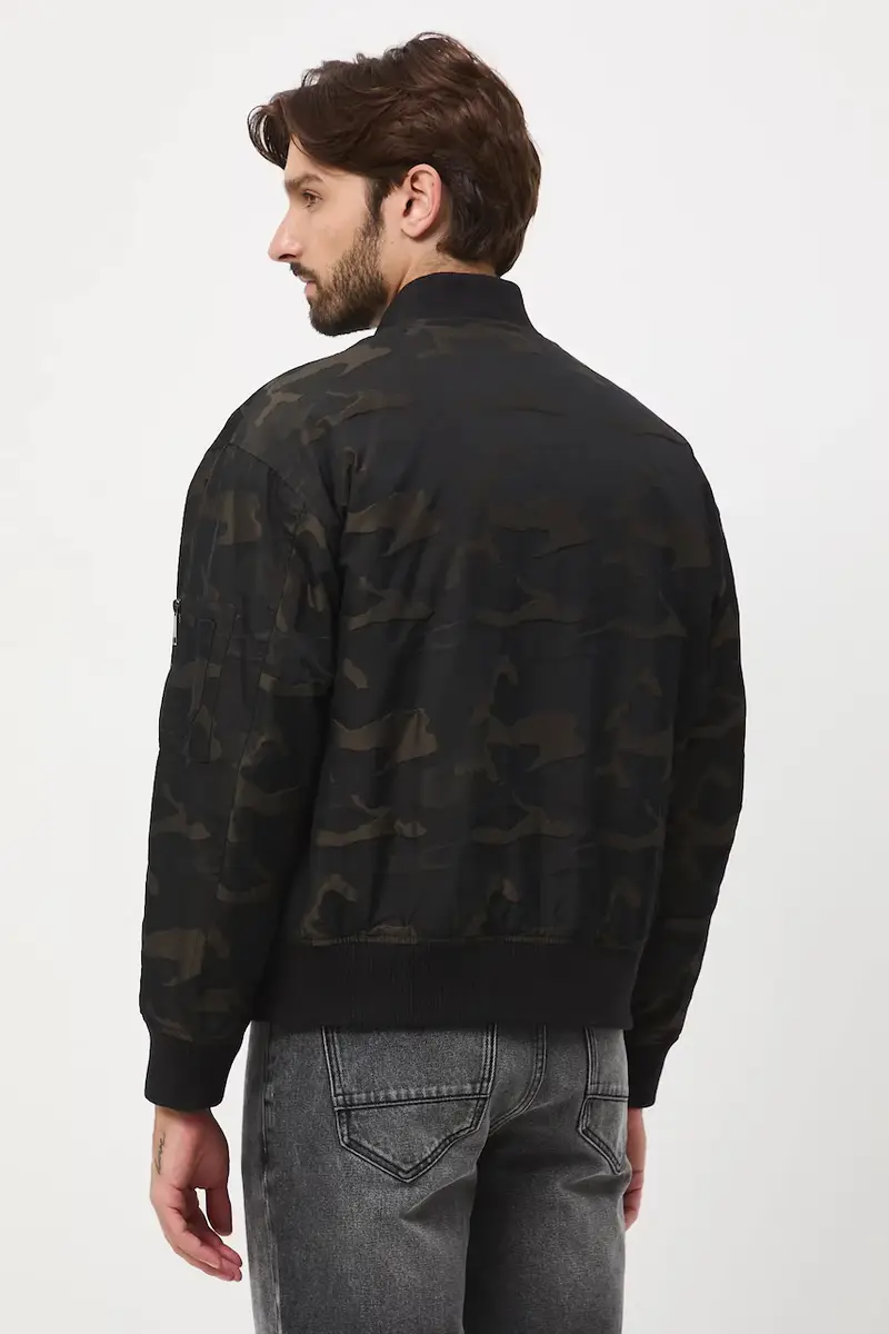 giacca bomber uomo colore nero miniatura 3