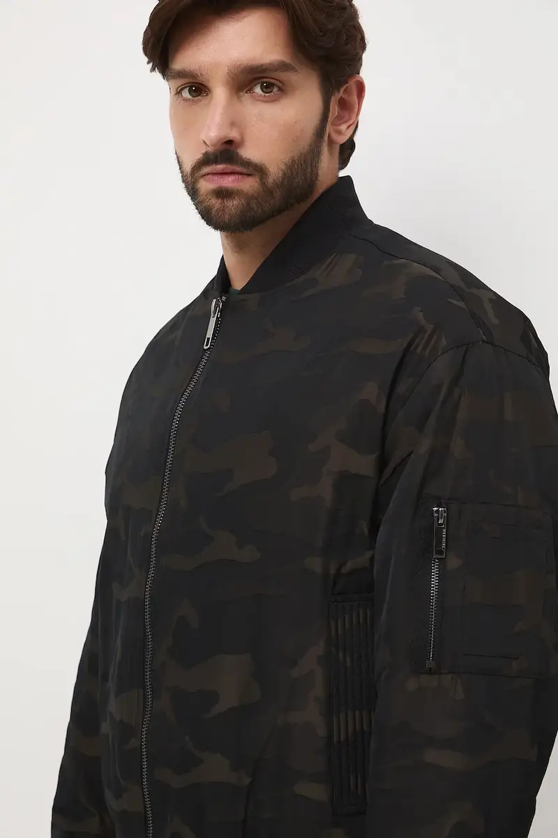 giacca bomber uomo colore nero miniatura 4