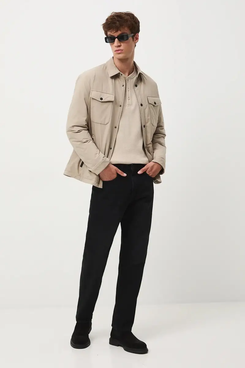 giacca camicia uomo colore beige miniatura 2