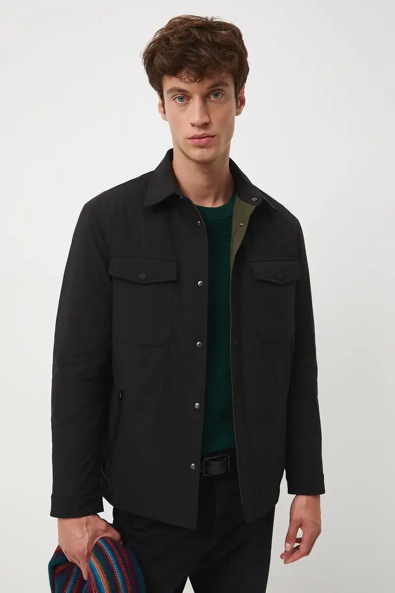 giacca camicia uomo colore nero miniatura 4