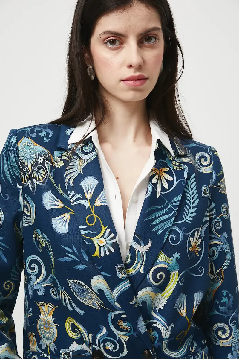 giacca donna colore blu navy miniatura 4