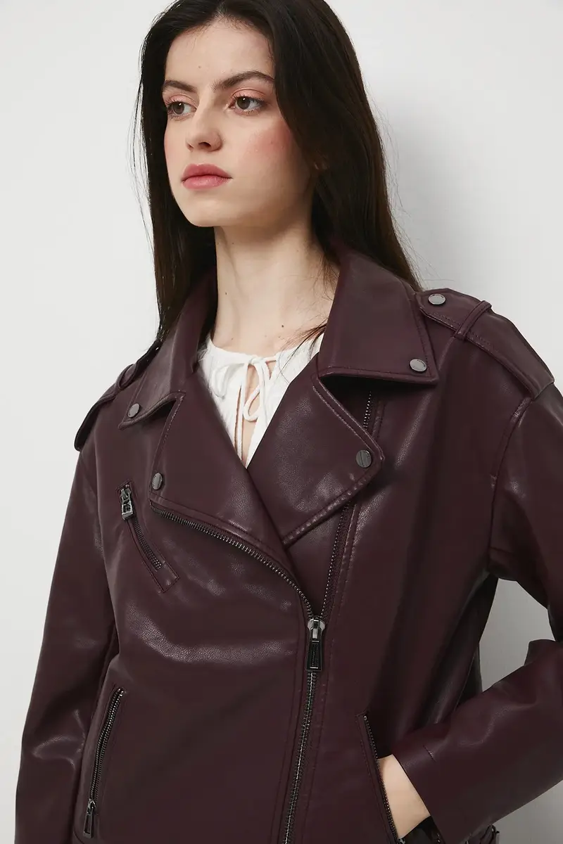 giacca donna colore granata miniatura 4