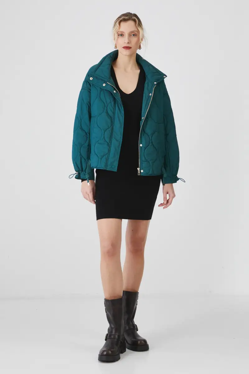 giacca donna colore verde miniatura 2