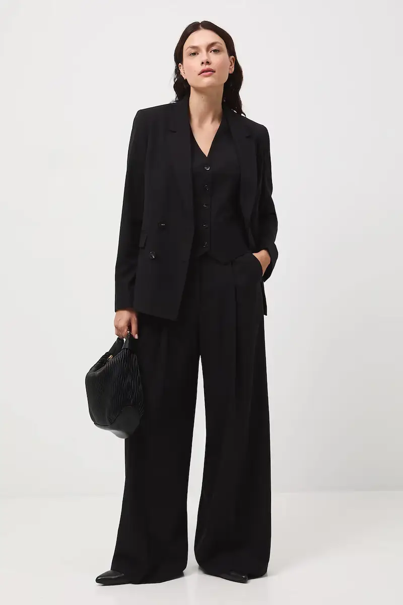 giacca doppiopetto donna colore nero miniatura 2