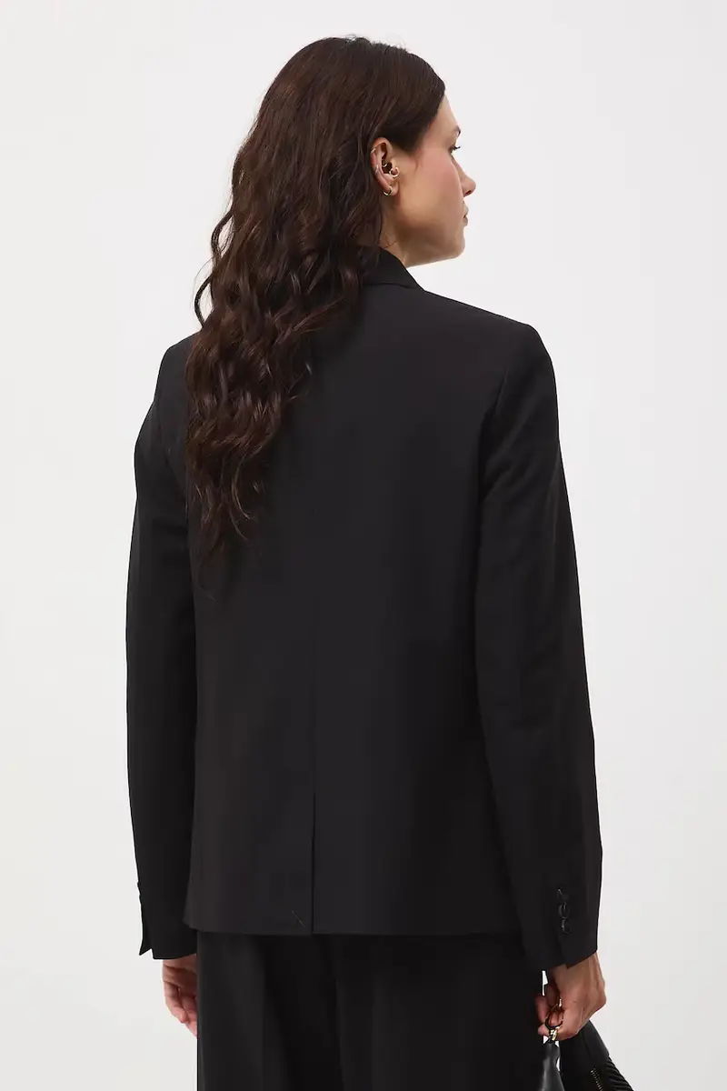 giacca doppiopetto donna colore nero miniatura 3