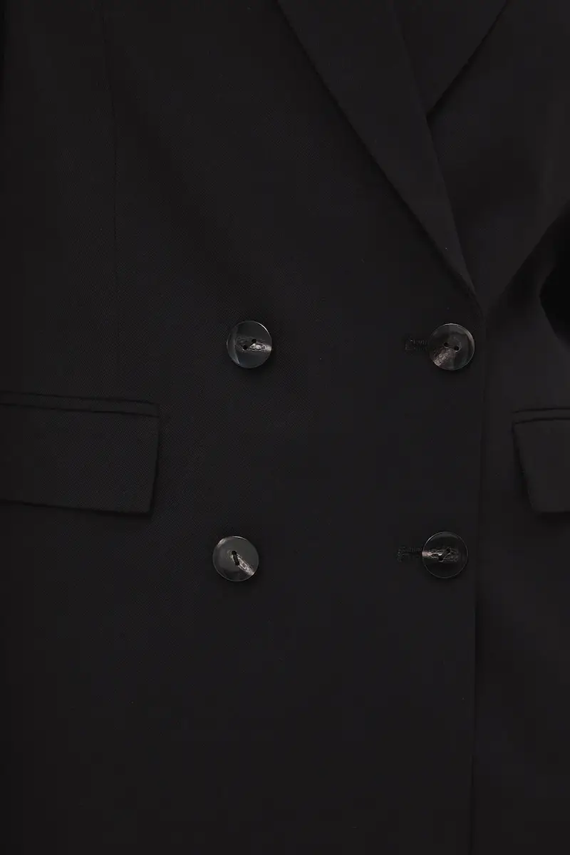 giacca doppiopetto donna colore nero miniatura 5