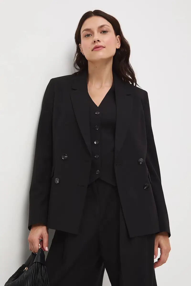 giacca doppiopetto donna colore nero