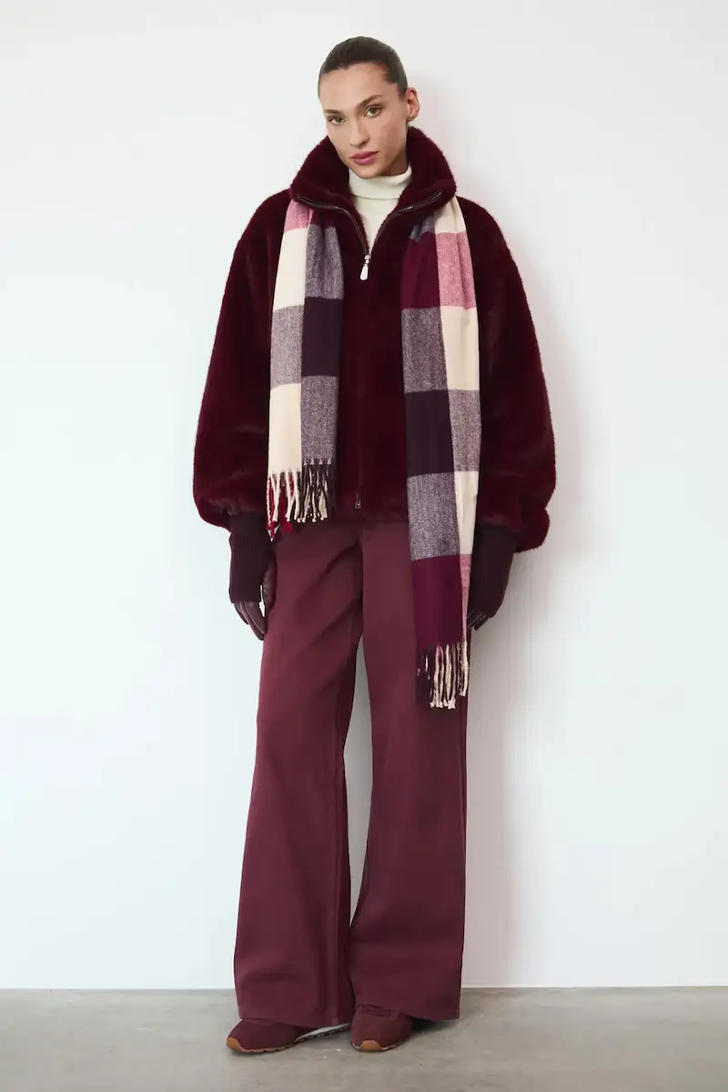 Medicine Giacca granata oversize in morbido tessuto